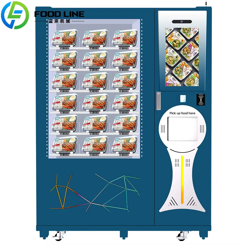 Custom Commercial Hot Food Automat For Burgers And Sandwiches Fully Automatic Meal Dispenser With Adjustable Temperature Control