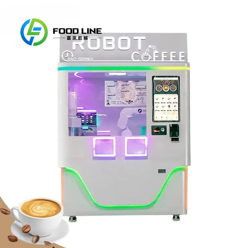 Customized 24H Smart Unmanned Coffee Kiosk Automatic Coffee Robot Vending Machine for Commercial Catering