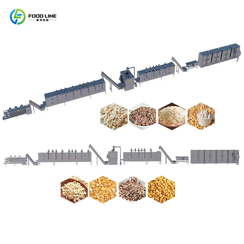 Custom Automated Process Control Oatmeal Cereal Making Machine Consistent Product Shape Mini Cereal bar Making Machine
