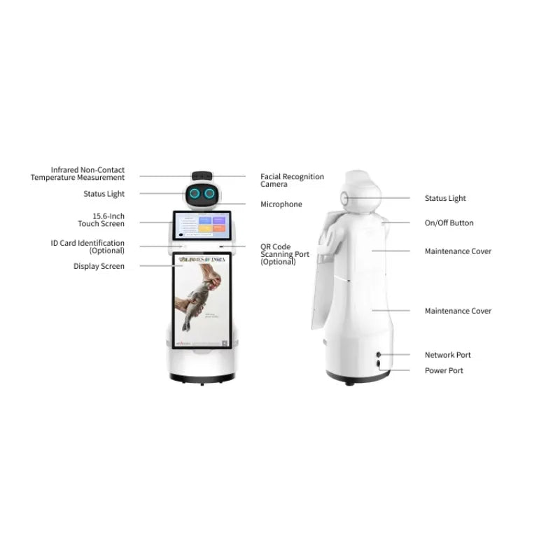 Customized Commercial Reception Smart Robot - New Big Screen AI Intelligent Humanoid Welcome Service Robot