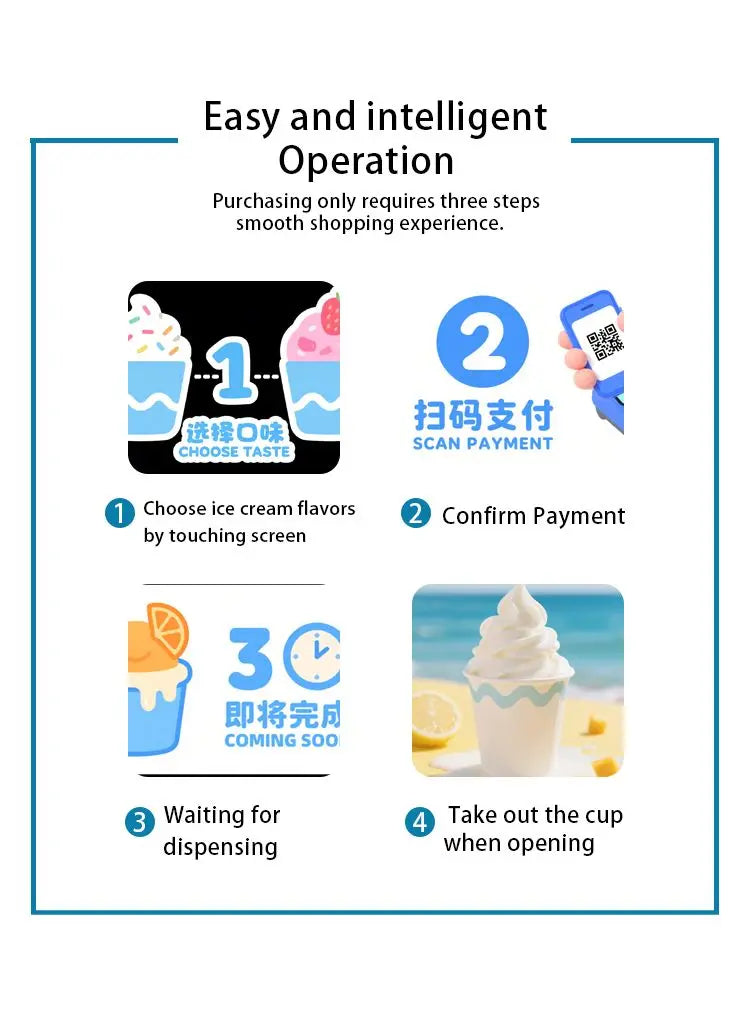 Customized Checkout Ice Cream Vending Machine Professional Commercial Use High Profit Easy Clean Reliable Quality Top Grade