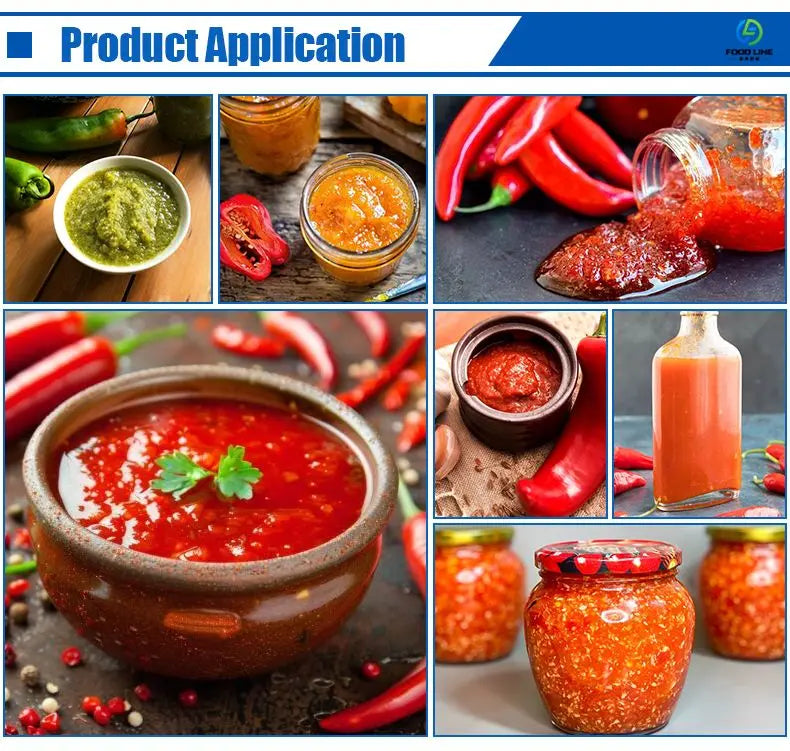 Custom Automatic Commercial Stainless Steel Chili Sauce Processing Production Line Machine