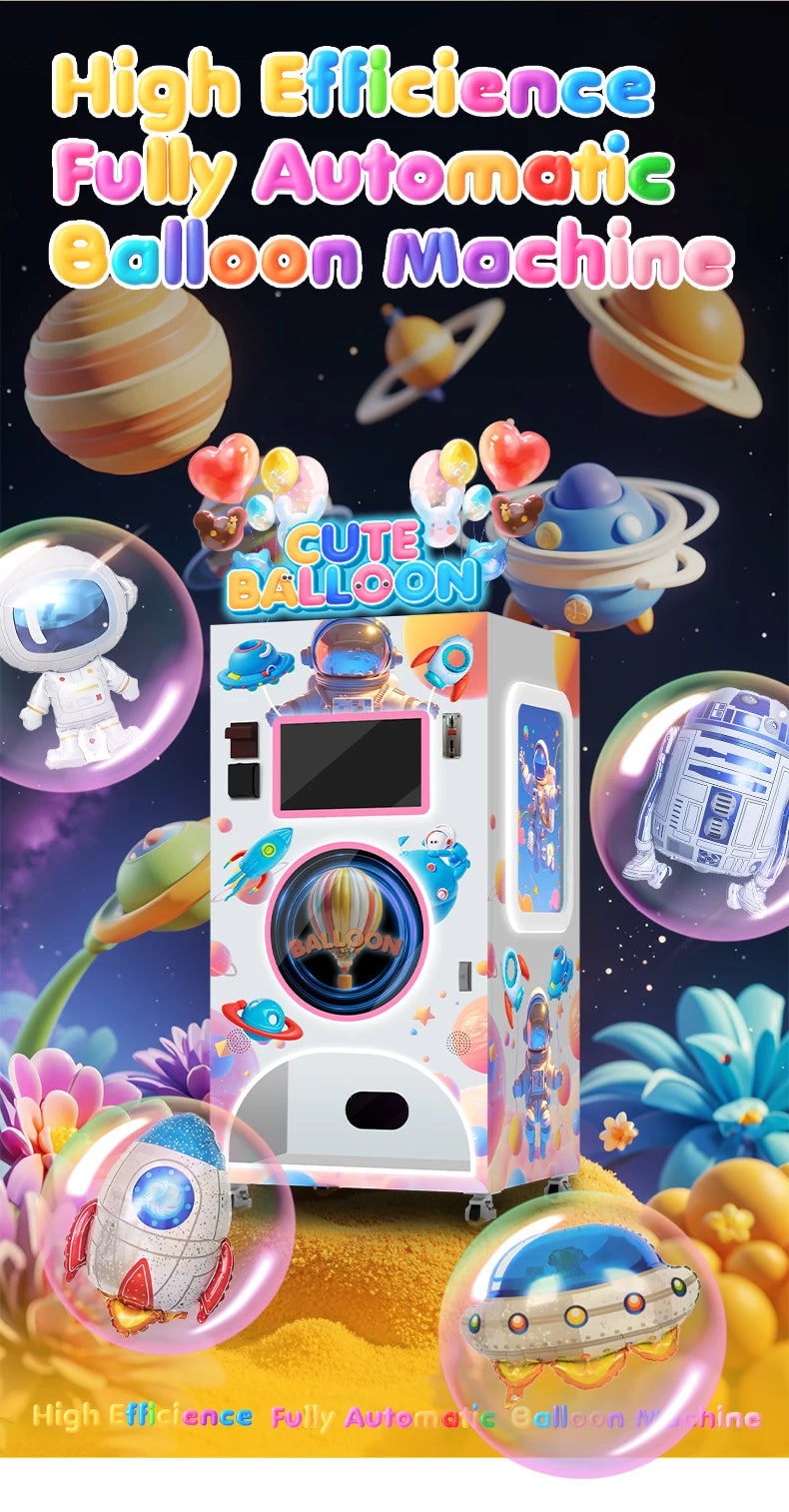 Custom Logo Commercial Automatic Balloon Vending Machine Efficient Coin Card Payment Options Retail Business Use High Efficiency