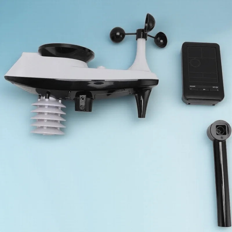Smart Weather Station with App Auto Timer and Perpetual Calendar for Temperature Humidity Wind Speed Rainfall UV TVOC Monitoring