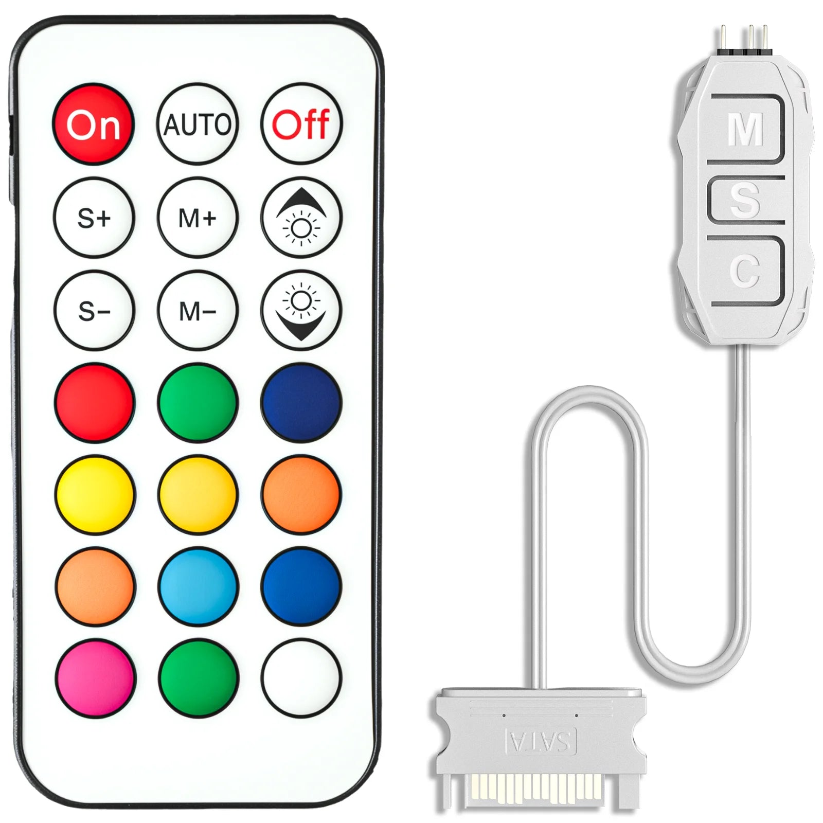 GSCOLER Controller Supports 5V ARGB DIY devices SATA power interface Dual-mode control of lights and speed