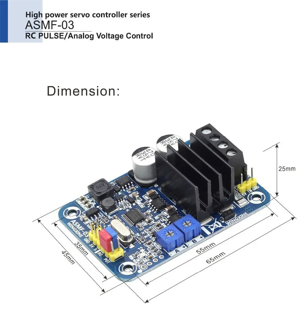 ASMF-04 (ASMF-03 Upgraded Version) Single Channel High Torque 500Nm Controller for Robot High-torque Control DIY Servo