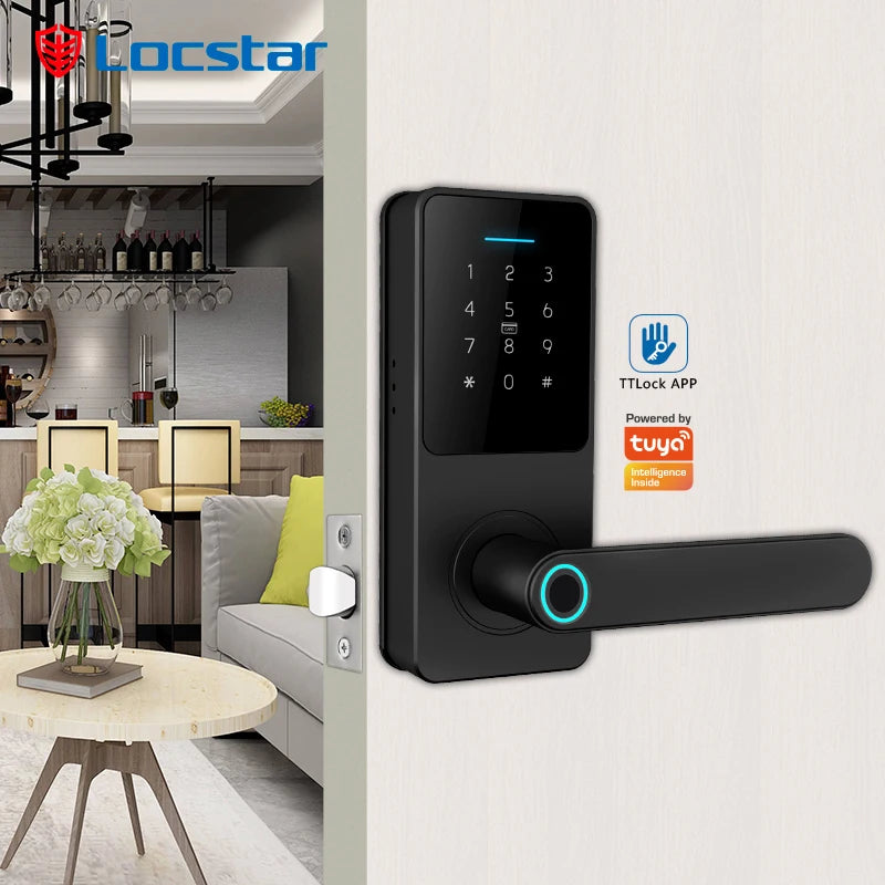 Smart Door Lock System Fingerprint And Keyless Digital WiFi Biometric Lock Secure Your Home Or Office