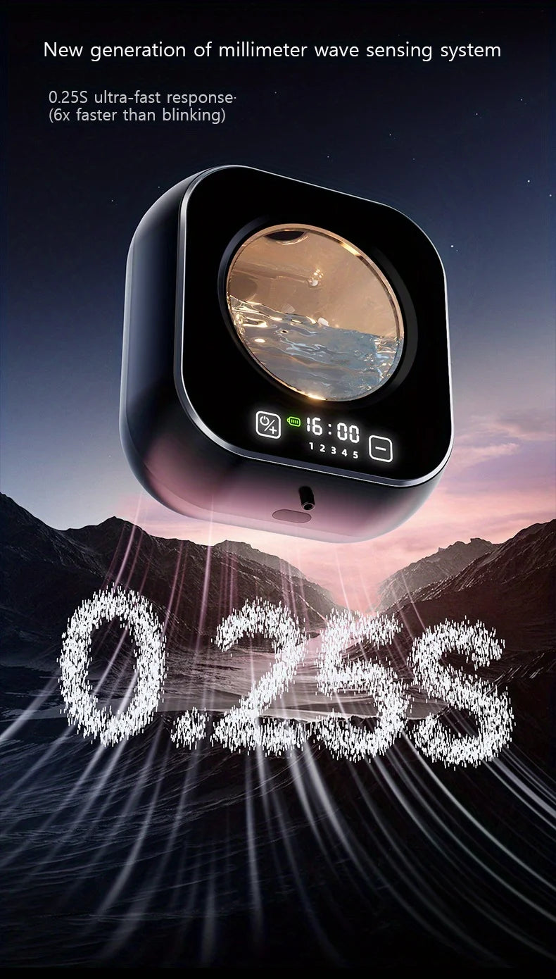 Smart Automatic Foaming Soap Dispenser - USB Wall Mount Touchless Rechargeable LED Screen Display Large Capacity Adjustable Foam