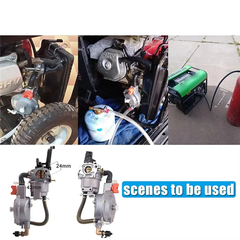 3KW 168F 170F Gasoline Generator LPG Carburetor Dual Fuel LPG NC Gas Carburetor Conversion Kit For Generator Parts 6.5HPABKW