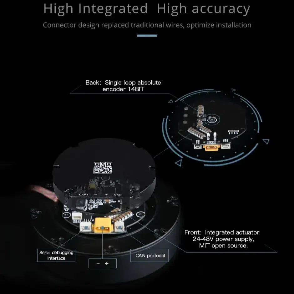 CubeMars AK80-6 KV100 Robot Brushless Motor For Exoskeleton Quadruped Robot Dynamics Robotic Dynamic Module with Driver Encoder