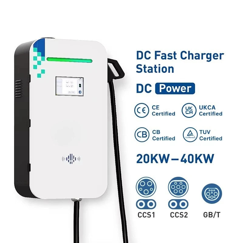 Customized 20KW 30KW 40KW Fast CCS2 CCS1 GB/T Electric Cars OCPP Commercial EV Fast DC EV Charger