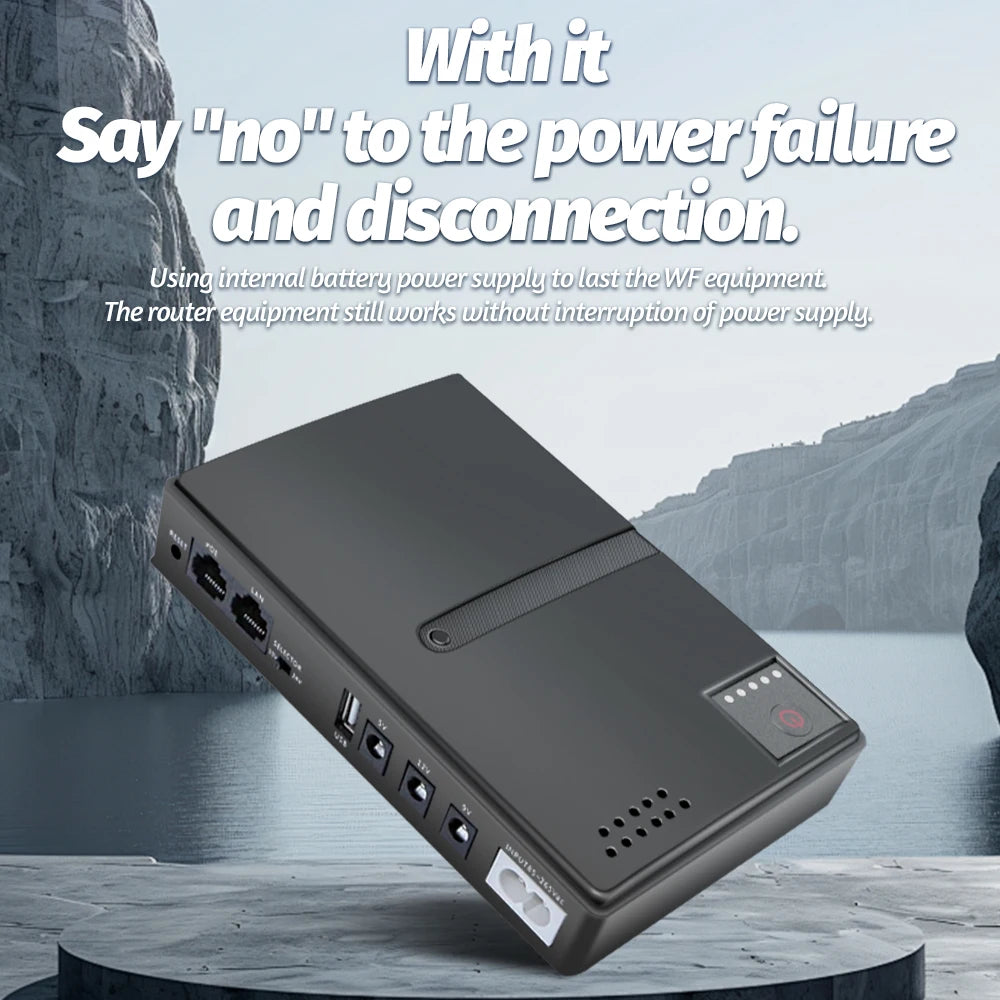 DC UPS Uninterruptible Power Supply No Battery 5V 9V 12V POE Backup Power EU Plug For Router Modem Camera ONU CCTV