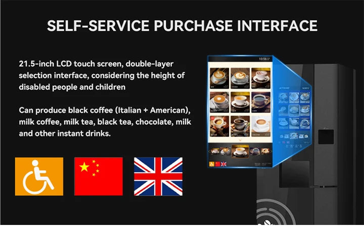 Customized Smart Coffee Robot Making Machine Commercial Automatic Brewer with Touch Screen And SDK for Business Use