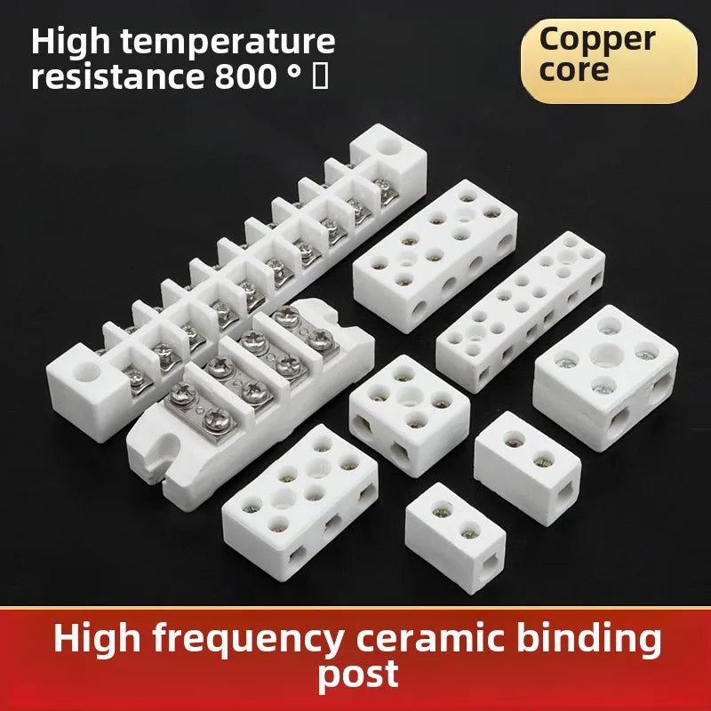 Ceramic terminal high temperature resistant terminal wire butt three-in three-out electric furnace heat-resistant connector