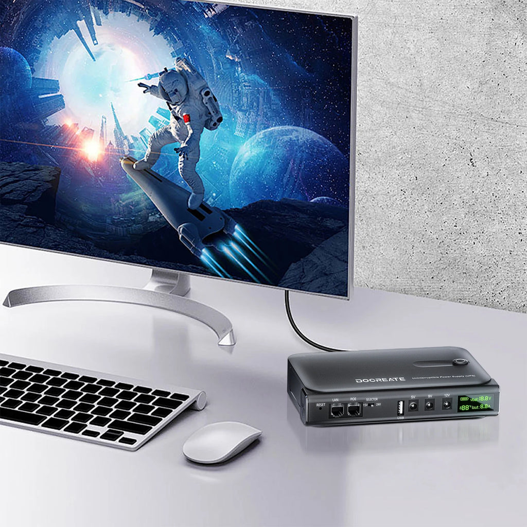 UPS Uninterruptible Power Without Battery UPS Backup Battery Power Supply Supports 5V/9V/12V for Router/Modem/ Camera