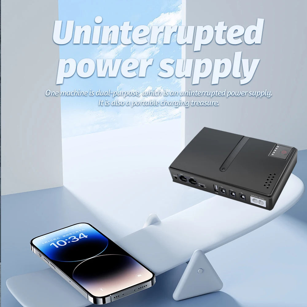 UPS 5V 9V 12V Uninterruptible Power Supply Mini Portable Multipurpose Mini EU UPS Battery Backup For Wifi IP Camera Router Phone