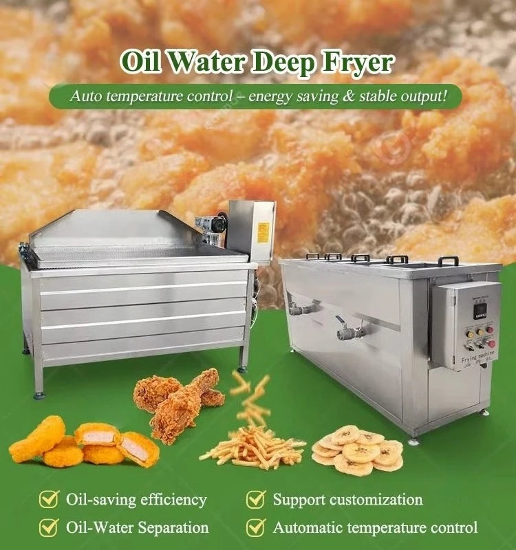 Customized Commercial Automatic Frying Unit Heavy Duty Automatic Oil Filtration Fryer Commercial Machine for gas and electric
