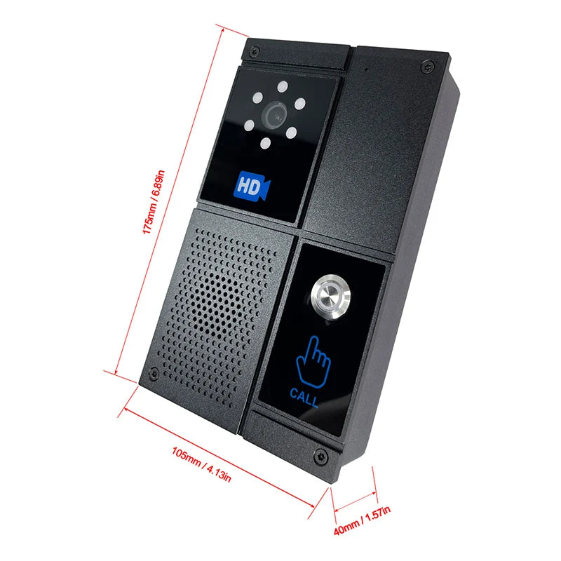 Smart SIP HD Anti Strike System Night Vision Video Intercom Touch Screen Waterproof Doorbell for Office Home Device Control