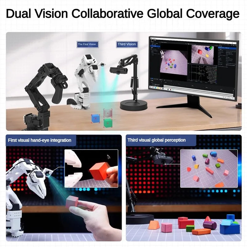 Assembled Low-Cost SO-ARM101 Open Source 6 Axis Robotic Arm LeRobot Embodied AI Vision Recognition SO101 Programmable Robot Kit