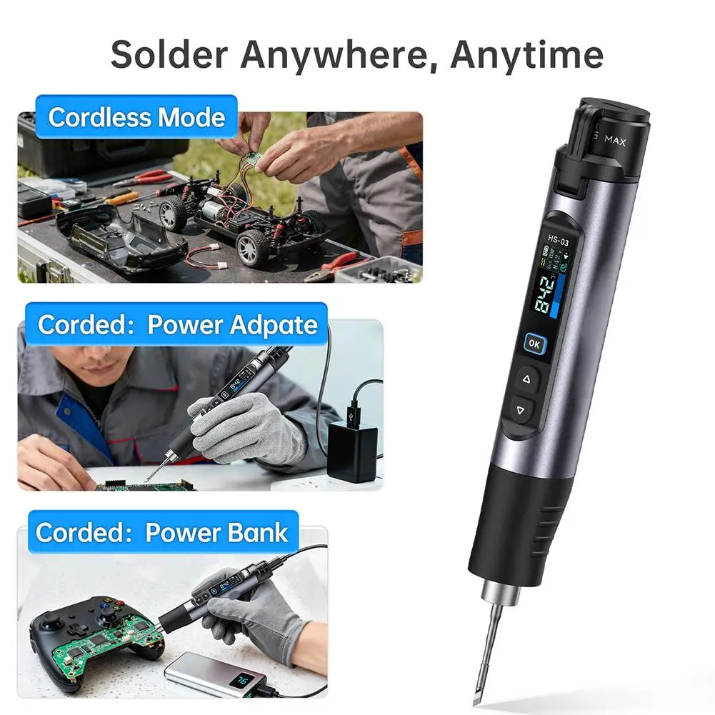 For FNIRSI HS-03 Wireless Electronic Maintenance Pen  Smart Thermal Tool With Auto Sleep Rechargeable TypeC Interfac