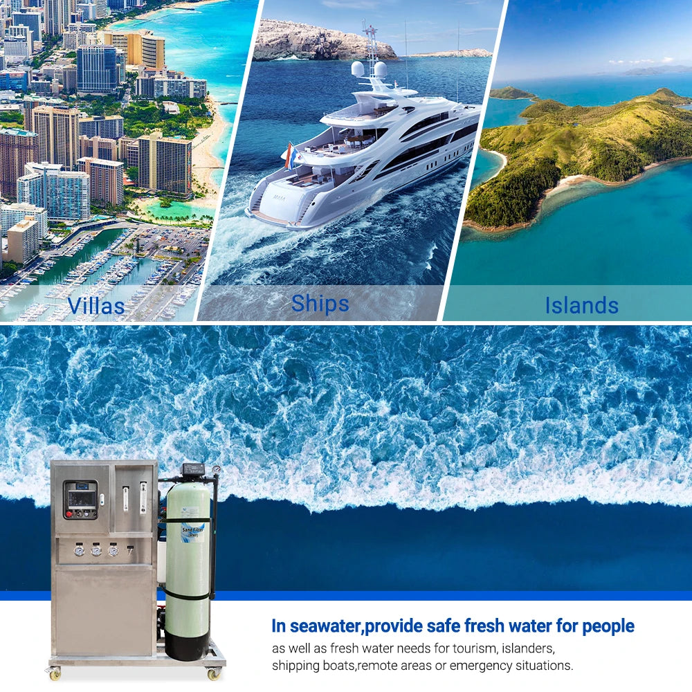 500lphro Seawater Reverse Osmosis Desalination Water Treatment Plant System for Drinking Water