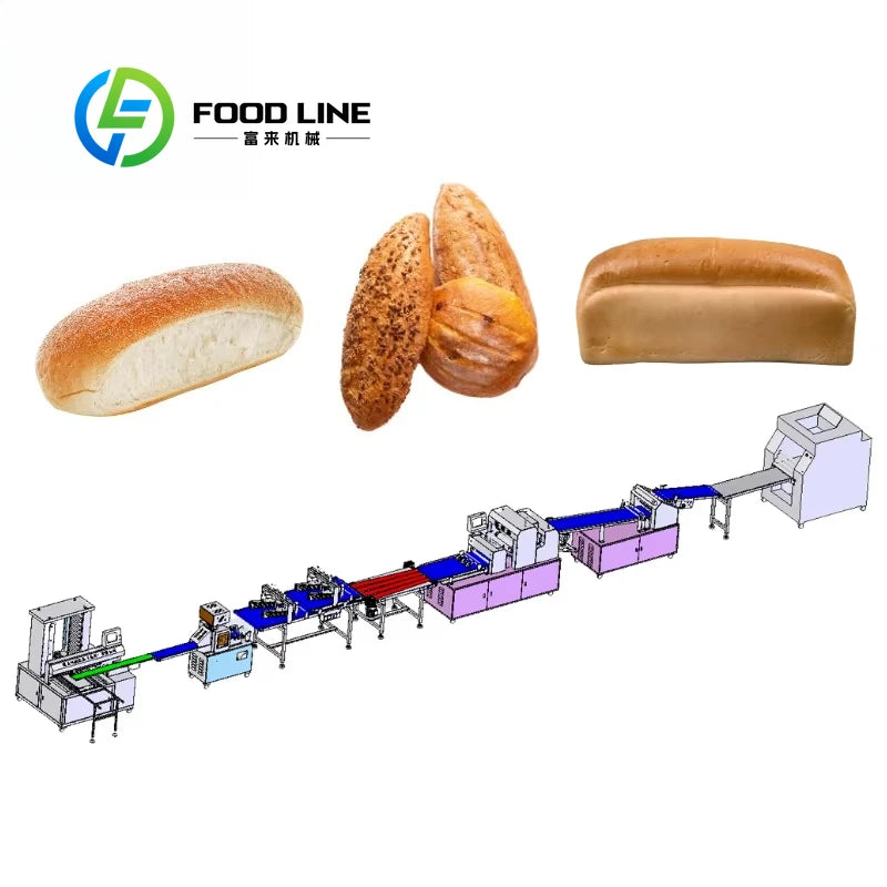 High Technology Good Deals Oucheng High-Capacity 4-Row Multifunctional Bread Production Line for Commercial Bakeries