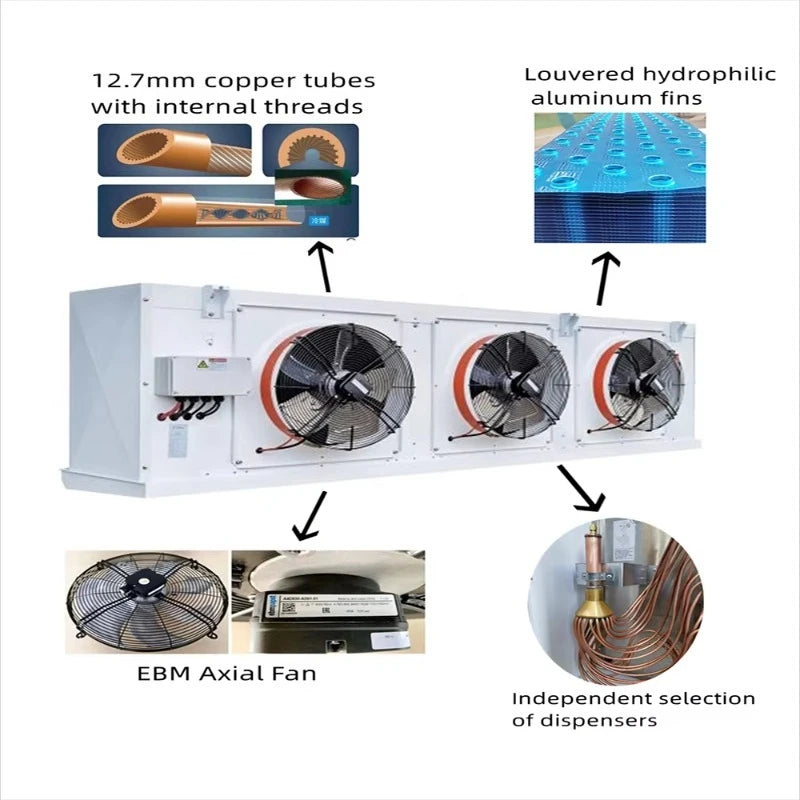 Industrial Unit Cooler Customized For Cold Room Storage Room High Efficiency Air Cooler Evaporator Refrigeration Equipment