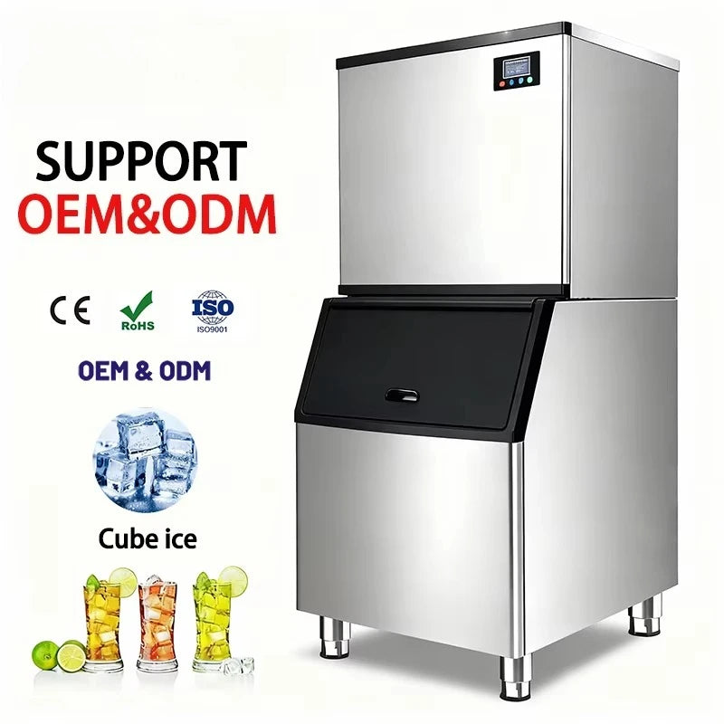Commercial Ice Cube Machine 500kg Customized Good Price Catering Equipment Ice Maker Factory Wholesale High Efficiency Low Noise