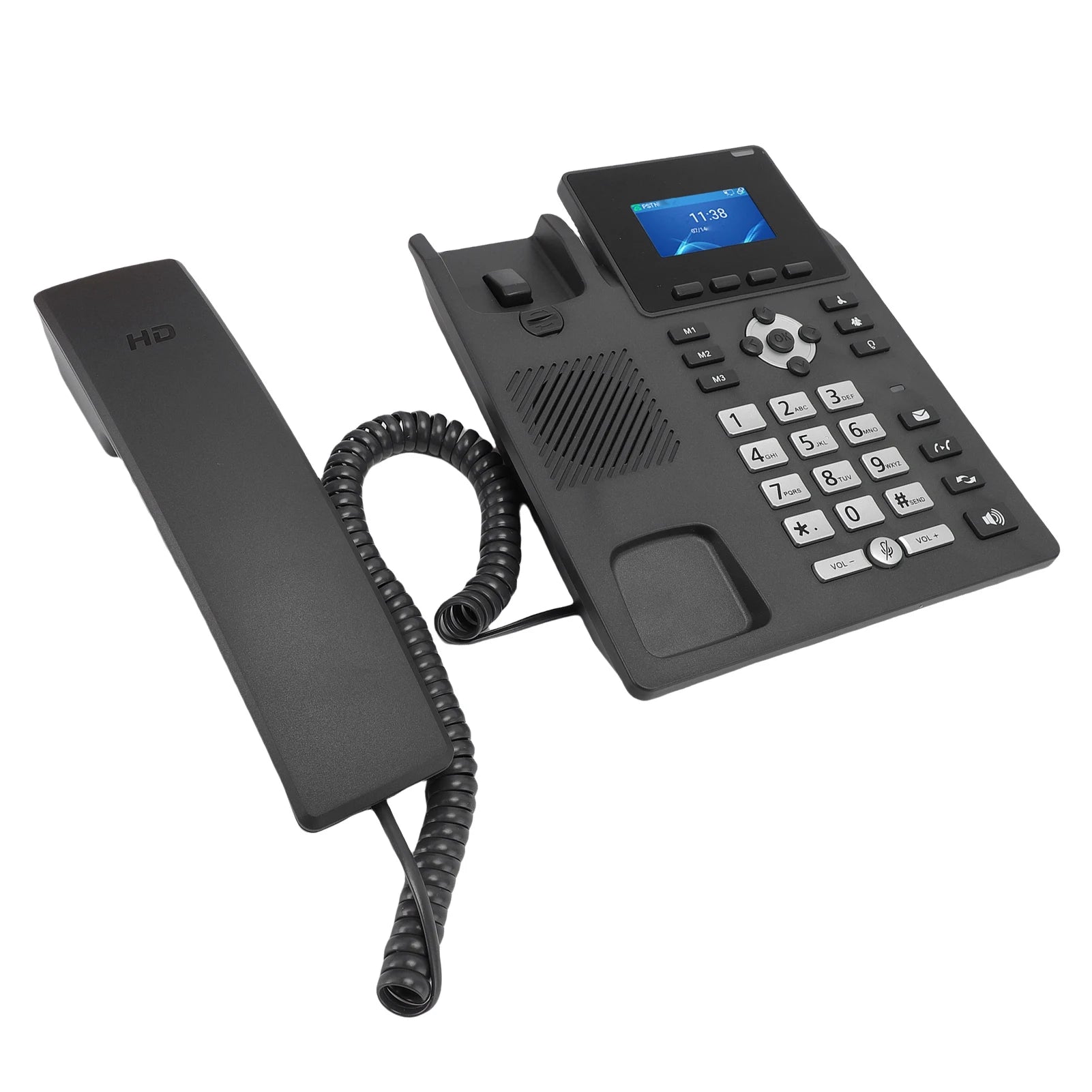 Smart IP Phone Desktop Business Media Phone with Handset Open SIP VoIP Account 2.4 in Color Display Dual Gigabit Ethernet Ports
