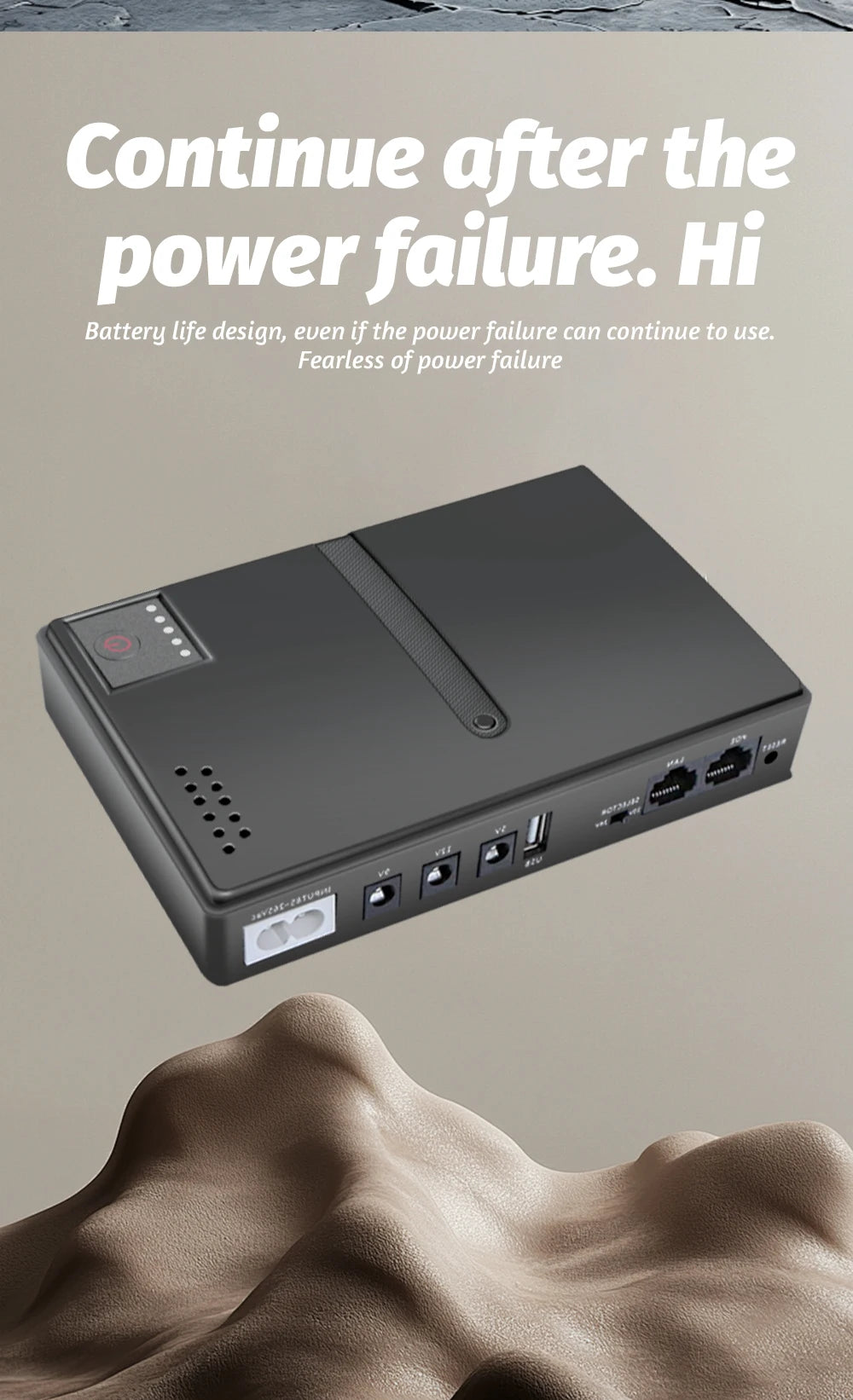 DC UPS Uninterruptible Power Supply No Battery 5V 9V 12V POE Backup Power EU Plug For Router Modem Camera ONU CCTV