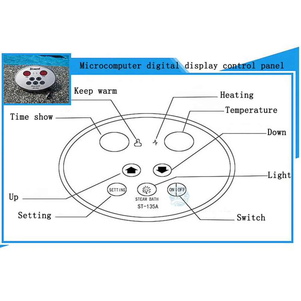 15KW 18kw 220v 380V Steam Generator Household Steam Bath Sauna Dry Stream Furnace Wet Steam Steamer Digital Controller