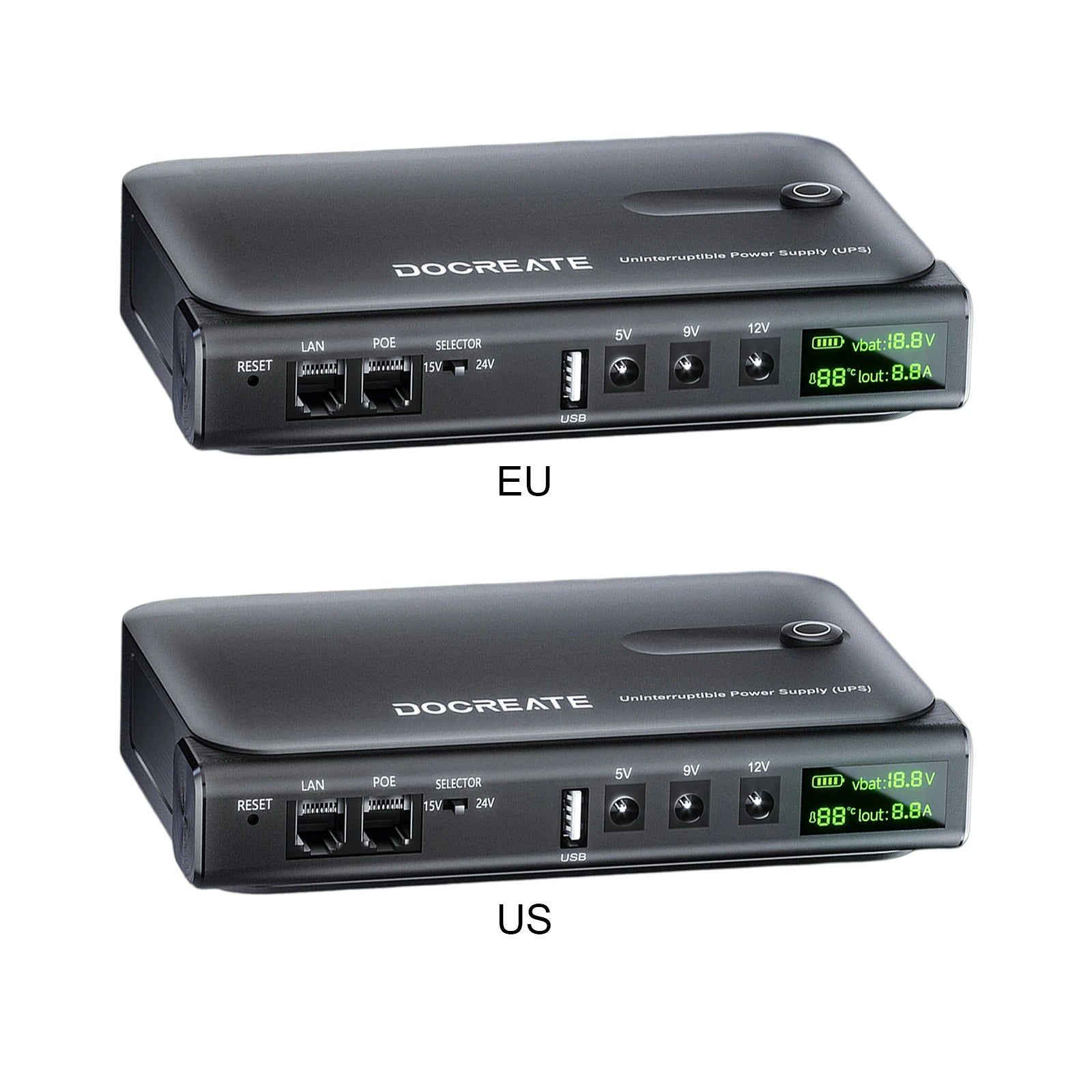 UPS Uninterruptible Power Without Battery UPS Backup Battery Power Supply Supports 5V/9V/12V for Router/Modem/ Camera