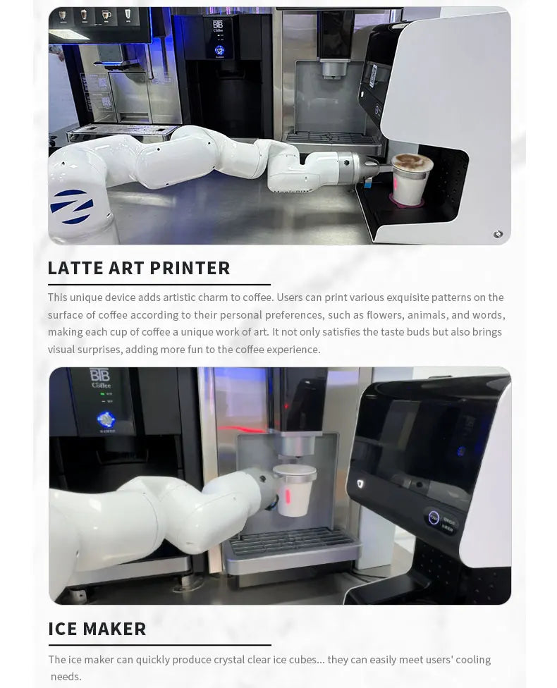 Customizable Appearance Auto Intelligent Coffee Robot Bar & Vending Machine Robotic Arm Commercial AI Smart Robot Barista Maker