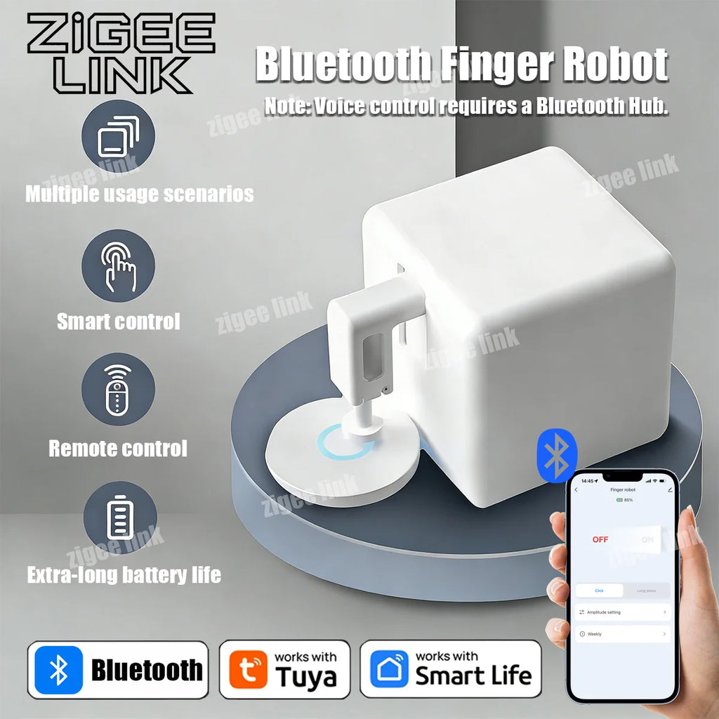 Smart Fingerbot Bluetooth Wireless Finger Robot Automatic Touch Control Buttons SmartLife APP Lazy-Friendly for Home Automation