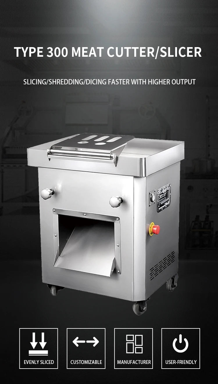 Customized Commercial Fully Automatic High-Efficiency Meat Cutter Machine for Meat Processing Plants with Core Motor Component