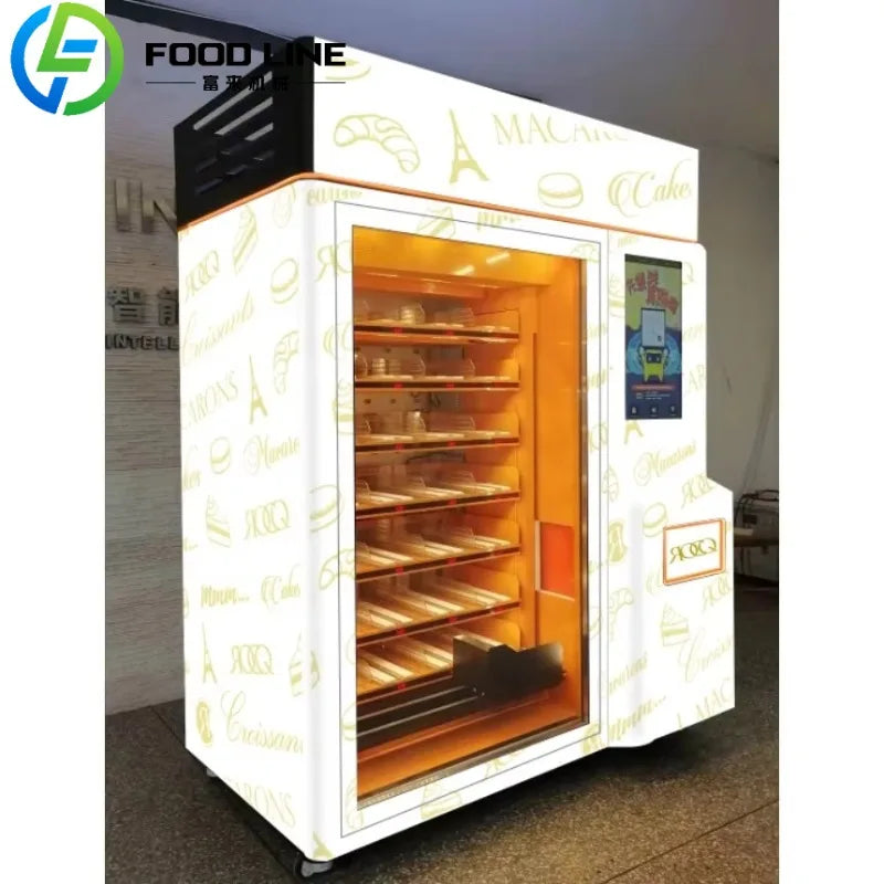 Custom Commercial Hot Food Automat High Capacity Warm Meal Vendor With Energy Efficient Heating System And LED Interface