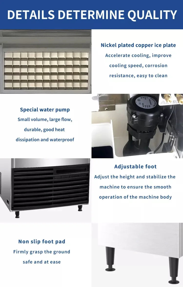 Custom Ice Making Commercial Machine Industrial Ice Cube Maker High Output Ice Cube Making Equipment