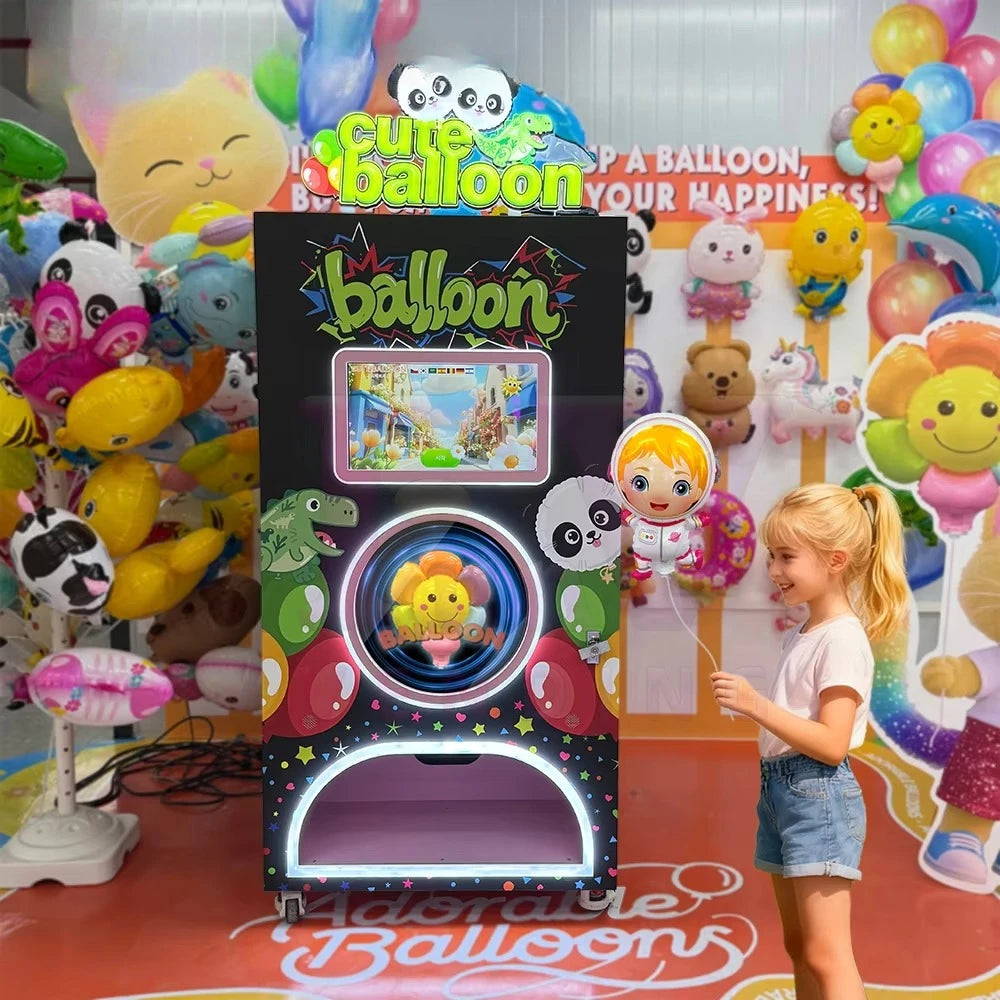 Custom Logo Commercial Automatic Balloon Vending Machine Efficient Coin Card Payment Options Retail Business Use High Efficiency