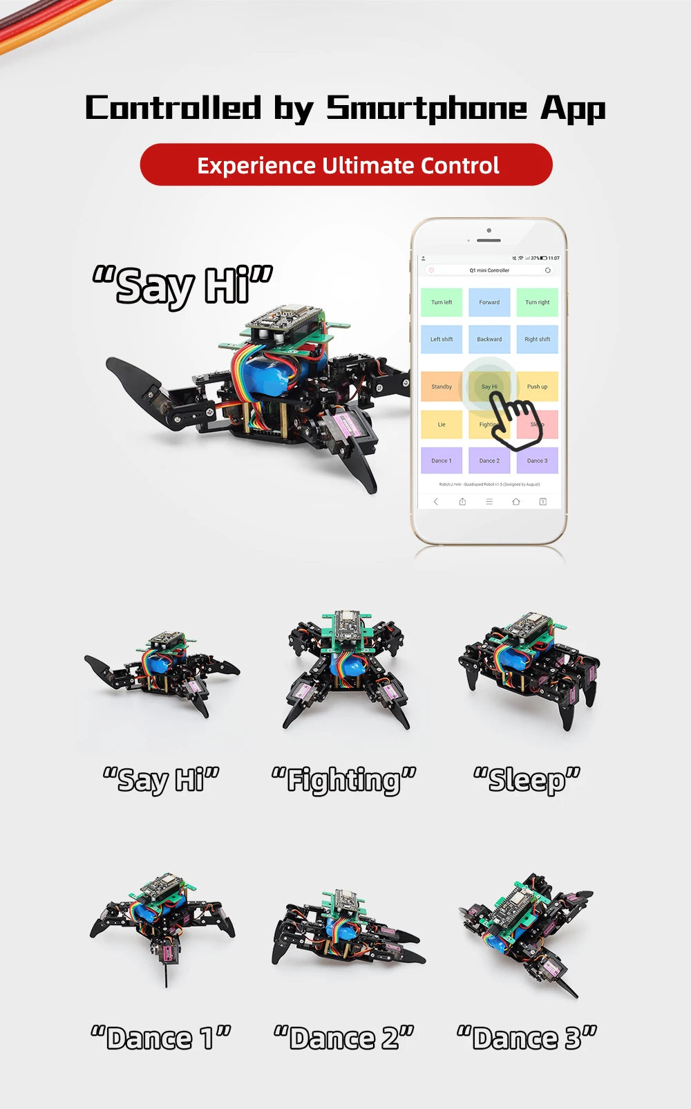 Spider Robotic Kits for Arduino Programming Professional ESP8266 Automation Robot Complete Educational Learning Electronic Kit