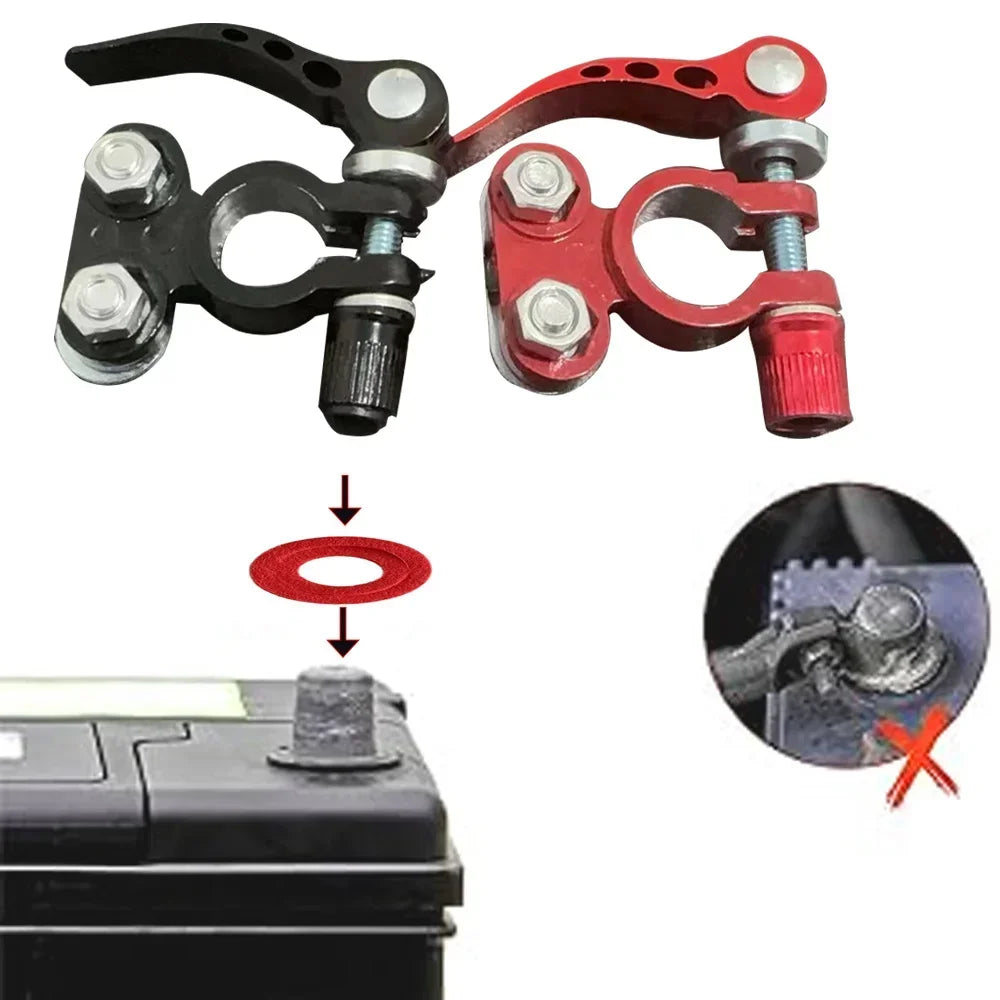 Car Battery Terminal Connectors Quick Releas Top Post Connector Pole Heavy-duty Clamp Clip Terminal Pile Head for Caravan Boat