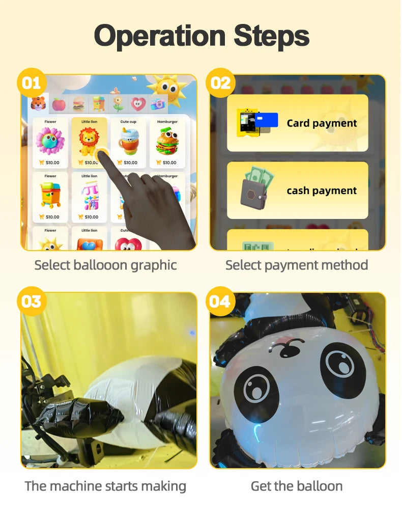Custom Logo Commercial Automatic Balloon Vending Machine Efficient Coin Card Payment Options Retail Business Use High Efficiency