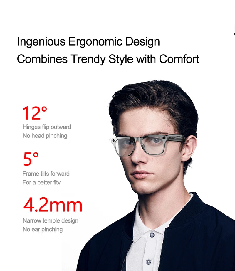 HD Camera 1080P AI Smart Glasses Multifunctional Variable color Bluetooth Call Voice Assistant Music Player Smart Translation ﻿