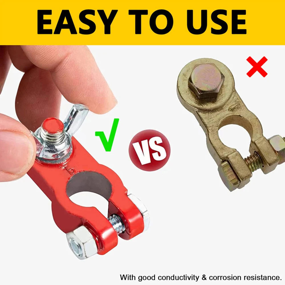 Car Battery Terminal Connectors Quick Releas Top Post Connector Pole Heavy-duty Clamp Clip Terminal Pile Head for Caravan Boat