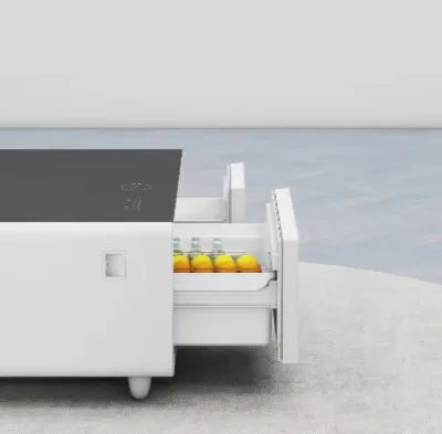 Smart coffee table refrigerator with wireless charging multi-function furniture automatic defrosting