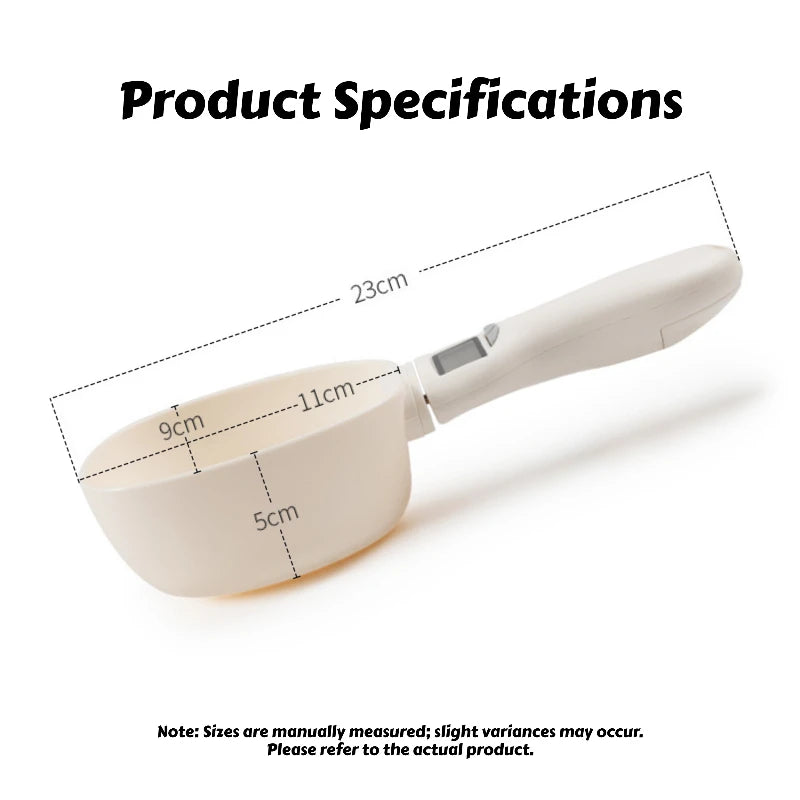 Precision Pet Food Scale: Digital LCD Kitchen Weighing Tool with Measuring Spoon - Gram/Ounce Accuracy for Portion Control