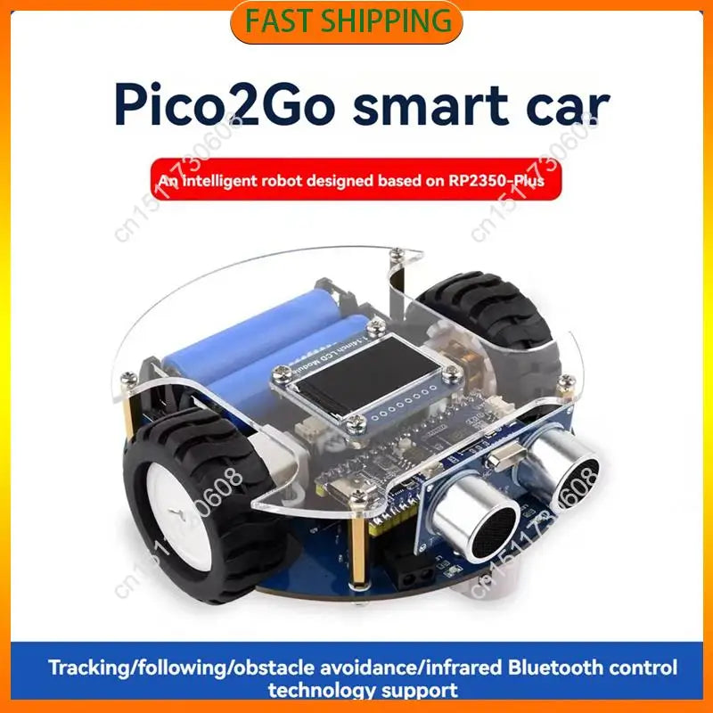 Buy Now RP2350-Plus Smart Car Robot Picogo Development Board With Obstacle Avoidance Module, Tracking Module, Bluetooth Module