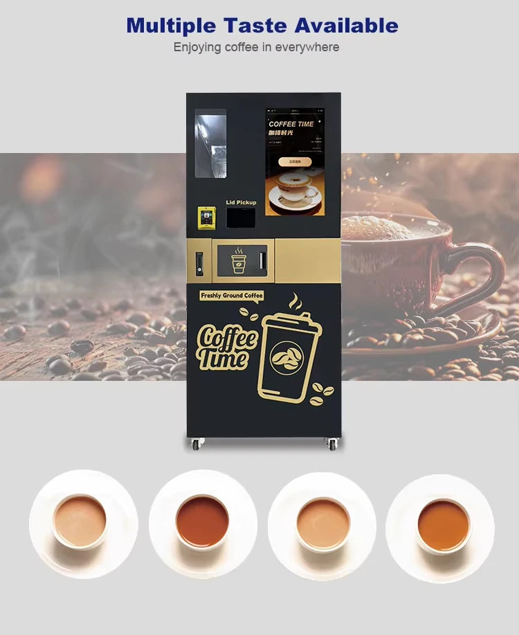 Wholesale Customized Full Automatic Smart Coffee Maker Vending Machine Commercial Operated High Efficiency