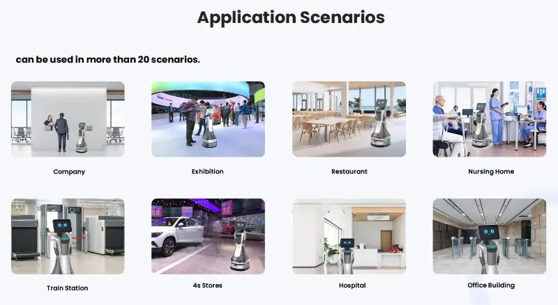 Customized Dual Screen Showroom Robot - Commercial AI Humanoid Welcome Reception Guided Tour Robot