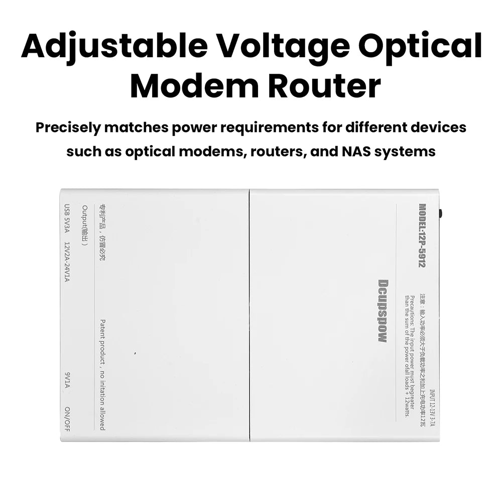 DC 5V9V12V UPS Output Uninterrupted Power Supply 12x18650 Power Bank Box for Cellphone Power Storage Case Optical Modem Router