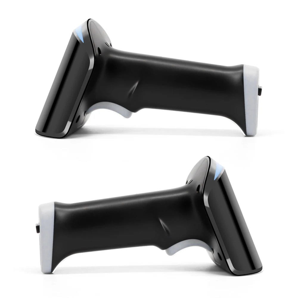 【New】Wireless 2D 1D Barcode Scanner BT+2.4G+USB Wired High Speed Scanning with Pedestal Wireless Charging Stand and OLED Display